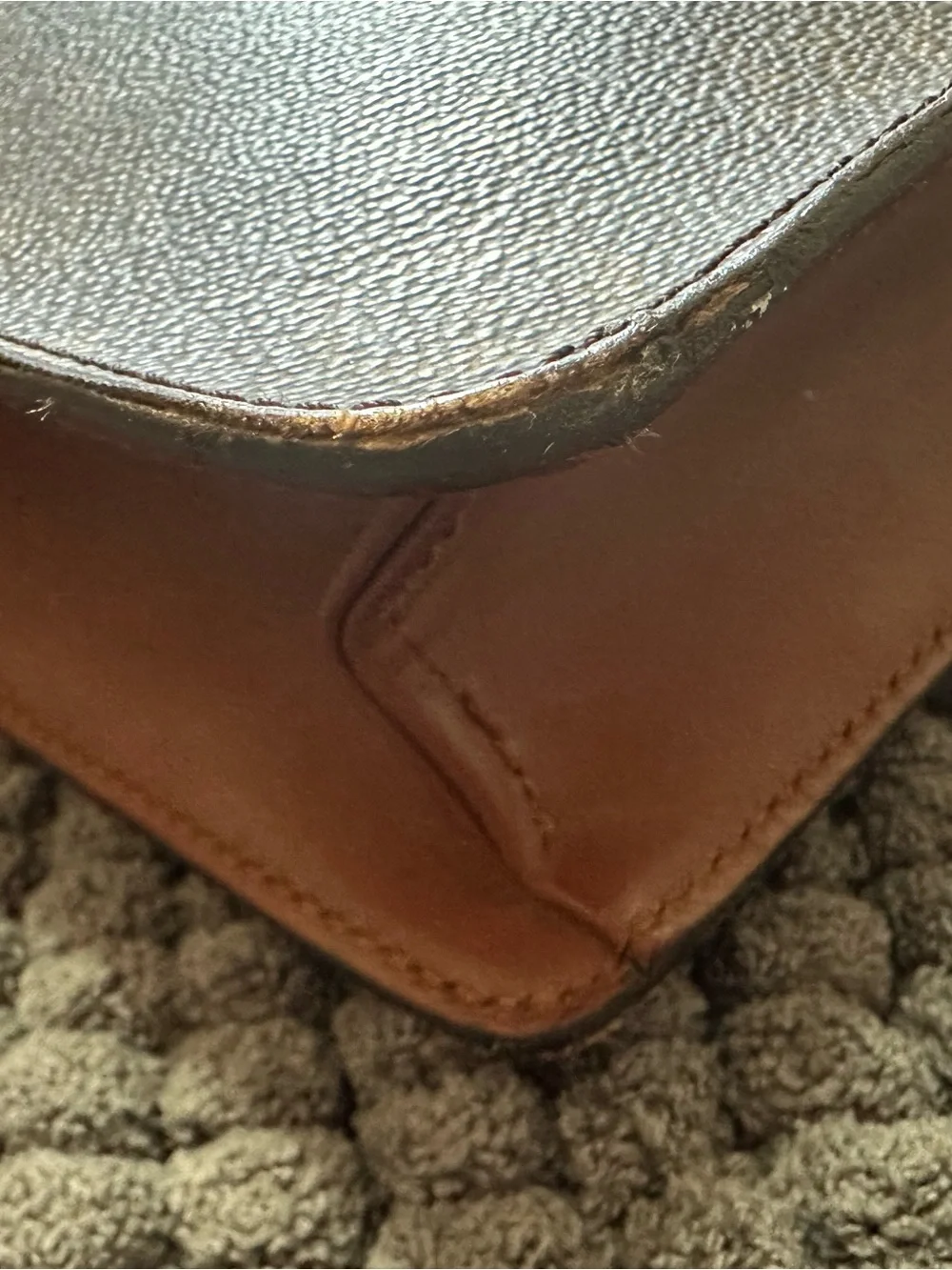 Louis Vuitton Brown Monogram Briefcase Porte Documents Bandouliere